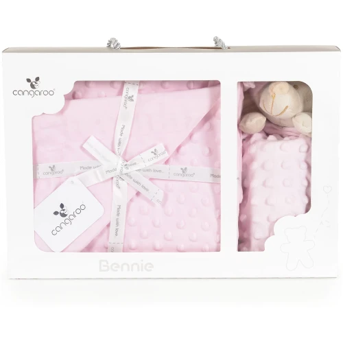 Пледик с игрушкой Moni Bennie Pink, 100x75 см купить в Кишиневе