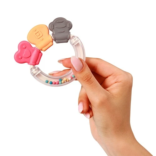 Погремушка BabyOno Shapes Multicolor с прорезывателем для зубов купить в Кишиневе