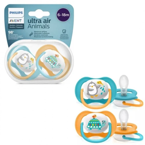 Suzeta ortodontică din silicon Philips Avent Air Animal (6-18 luni), 2 buc. cumpăra în Chișinau