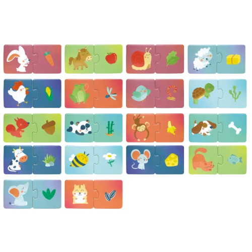 Puzzle Hape Potrivește perechea – Ora gustării animalelor, 36 elemente cumpăra în Chișinau