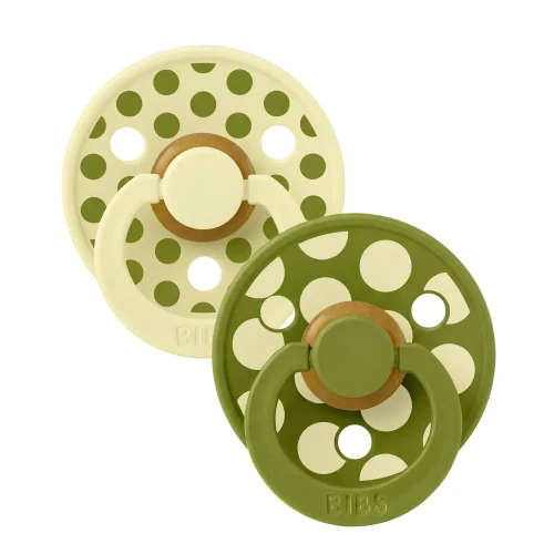 Круглые латексные соски Bibs Polka Luna & Wasabi (0-6 мес.), 2 шт. купить в Кишиневе