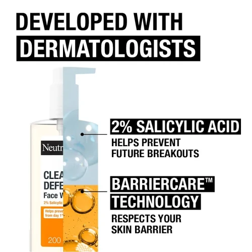 Гель для умывания с 2% салициловой кислотой Neutrogena Clear & Defend, 200 мл купить в Кишиневе