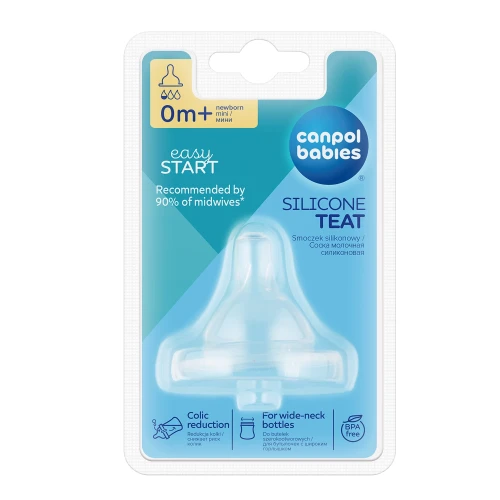 Tetina anti-colici din silicon Canpol EasyStart cu flux mini 0-3 luni cumpăra în Chișinau