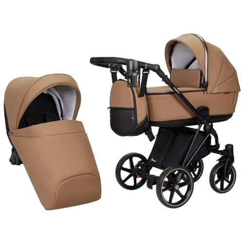 Коляска 2 в 1 Angelina Enigma Premium Eco Leather Brown купить в Кишиневе