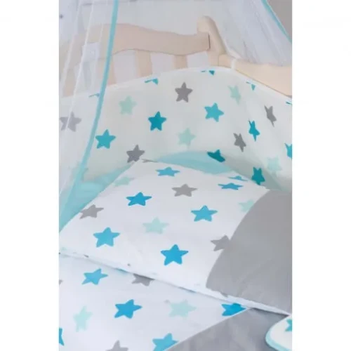 Lenjerie de patut (9 elemente) Twins 3D Stars Blue cumpăra în Chișinau