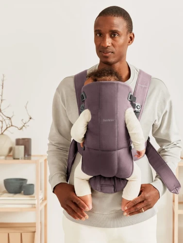 Анатомический рюкзак-кенгуру BabyBjorn Mini Cotton Dark Purple купить в Кишиневе
