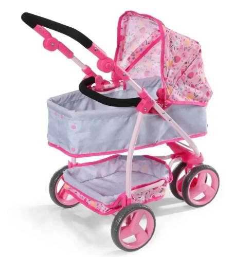 Cărucior pentru păpuși Zapf Creation 2 in 1 Babyborn Deluxe Pram Grey & Pink cumpăra în Chișinau