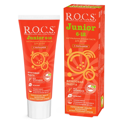 Зубная паста R.O.C.S. Junior Фруктовая радуга (6-12 года) купить в Кишиневе