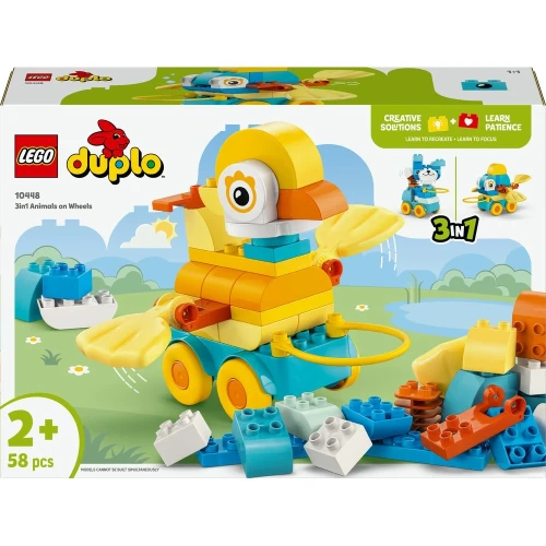 Set construcție Lego Duplo 3in1 Animals On Wheels, 58 elemente cumpăra în Chișinau