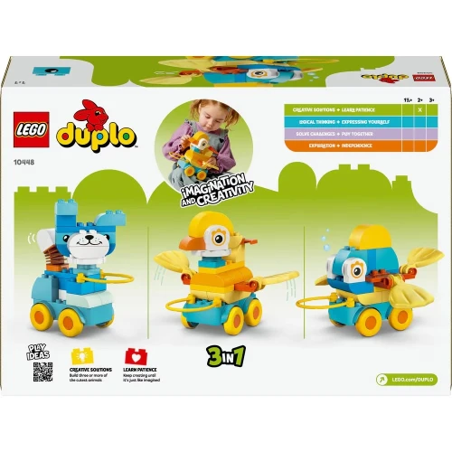 Set construcție Lego Duplo 3in1 Animals On Wheels, 58 elemente cumpăra în Chișinau