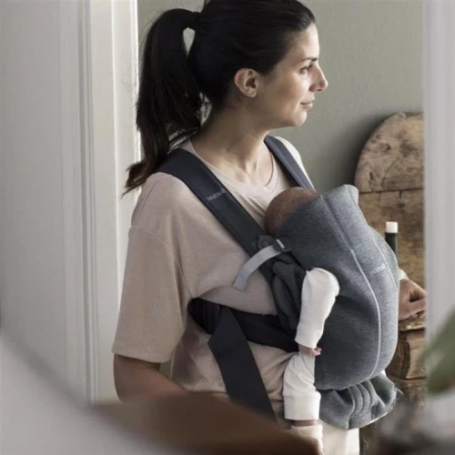 Marsupiu BabyBjorn Mini Dark Grey 3D Jersey cumpăra în Chișinau