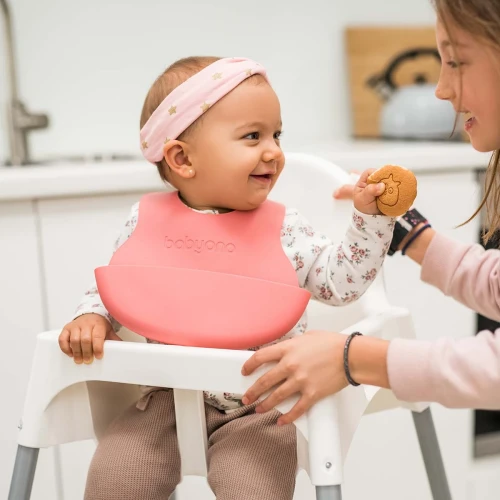 Слюнявчик пластиковый BabyOno Розовый купить в Кишиневе