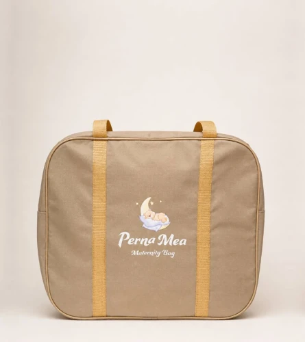 Сумка в роддом PernaMea Maternity Bag Beige, 40x35x20 см купить в Кишиневе