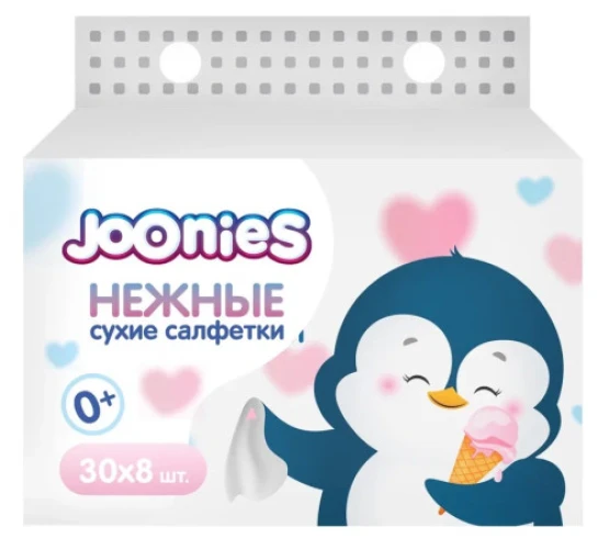 Салфетки сухие Joonies Нежные, 30x8 шт. купить в Кишиневе