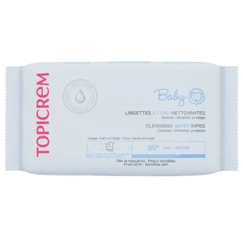 Șervețele umede Topicrem Baby 99% water, 60 buc. cumpăra în Chișinau