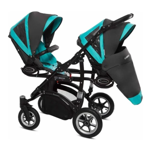 Коляска для двойни 2 в 1 BabyActive Twinni Tropic Green купить в Кишиневе