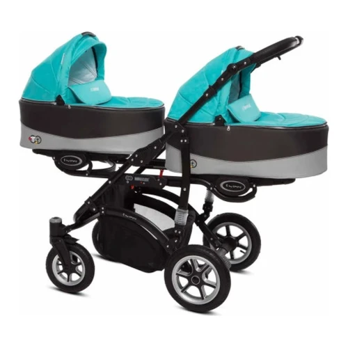 Коляска для двойни 2 в 1 BabyActive Twinni Tropic Green купить в Кишиневе