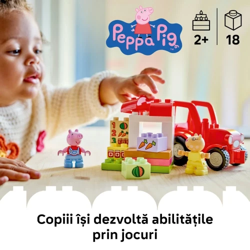 Set construcție Lego Duplo Peppa Pig Tractor And Market, 18 elemente cumpăra în Chișinau