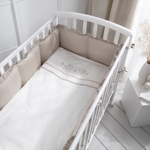 Lenjerie de patut Perina Toys Sateen Collection Bej (6 piese), 120x60 cm cumpăra în Chișinau