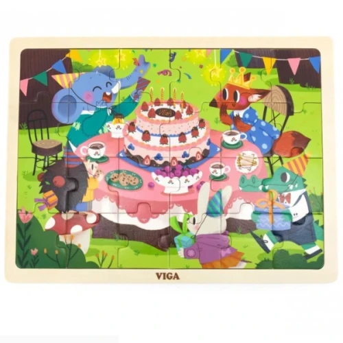 Puzzle din lemn Viga Birthday Party, 24 elemente cumpăra în Chișinau