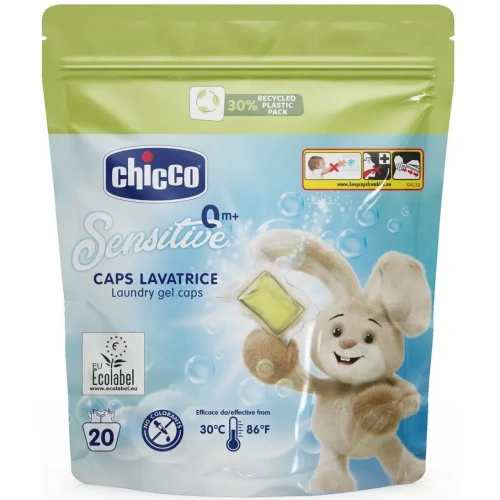 Detergent lichid Chicco Sensitive hipoalergenic in capsule cu gel, 20 buc cumpăra în Chișinau