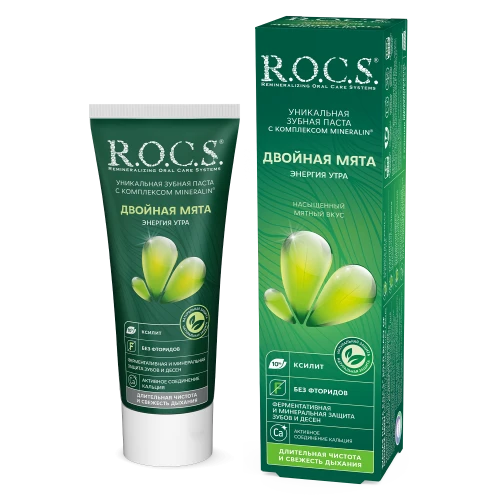 Зубная паста R.O.C.S. Двойная мята (6 лет +) купить в Кишиневе