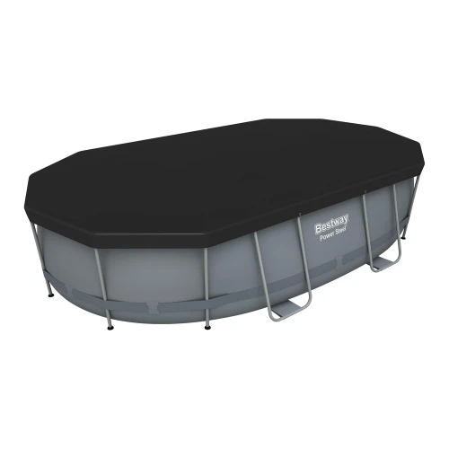Piscină ovală cu cadru metalic Bestway Power Steel 488x305x107 cm, 10949 litri, gri cumpăra în Chișinau