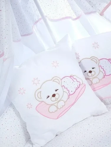 Lenjerie de patut (6 elemente) Klups Teddy Bear Pink cumpăra în Chișinau