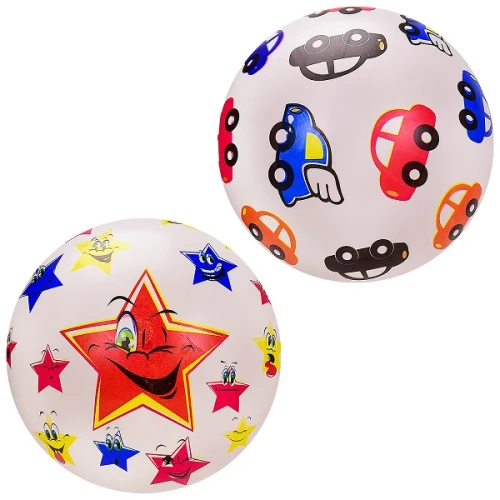Резиновый мяч Essa Toys Sport Звёзды и Машинки 2 цвета, 22 см купить в Кишиневе
