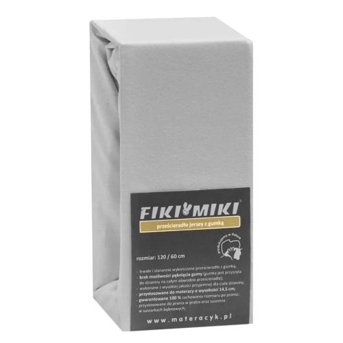 Cearsaf de pat pe elastic Fiki Miki Grey, 120x60 cm cumpăra în Chișinau