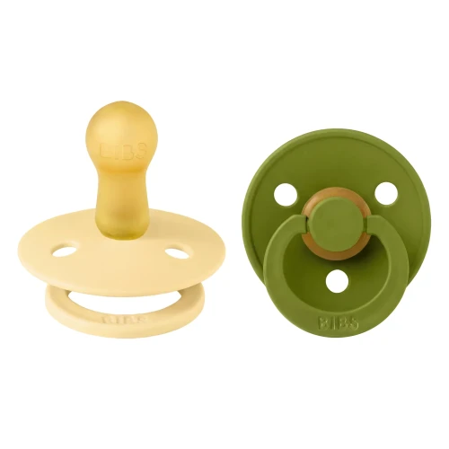 Круглые латексные соски Bibs Colour Pale Butter & Wasabi (0-6 мес.), 2 шт. купить в Кишиневе