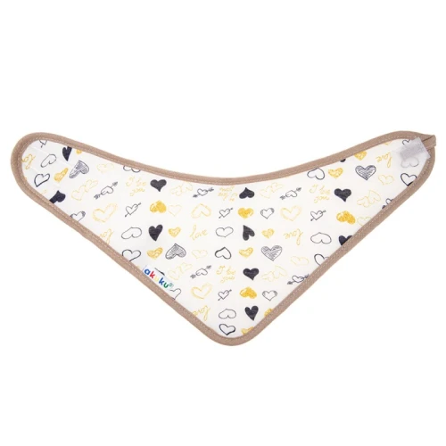 Baveta din bumbac Akuku Heart White&Beige cumpăra în Chișinau