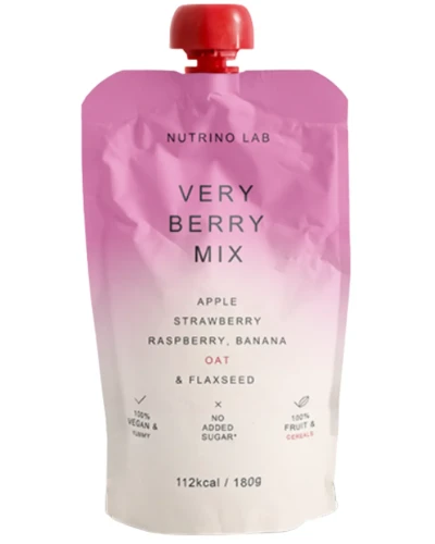 Пюре Nutrino Lab из овсянки-яблок-клубники-малины-льняные семена (24 мес+), 180 г купить в Кишиневе