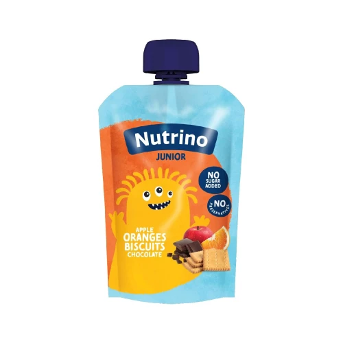 Piure Nutrino Junior cu mar, portocala, biscuiti, ciocolata (3 ani+), 180g cumpăra în Chișinau