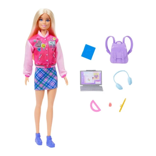 Păpușă Barbie HRG84 I Love School, cu rucsac, laptop și accesorii de școală cumpăra în Chișinau