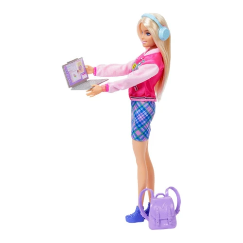 Păpușă Barbie HRG84 I Love School, cu rucsac, laptop și accesorii de școală cumpăra în Chișinau