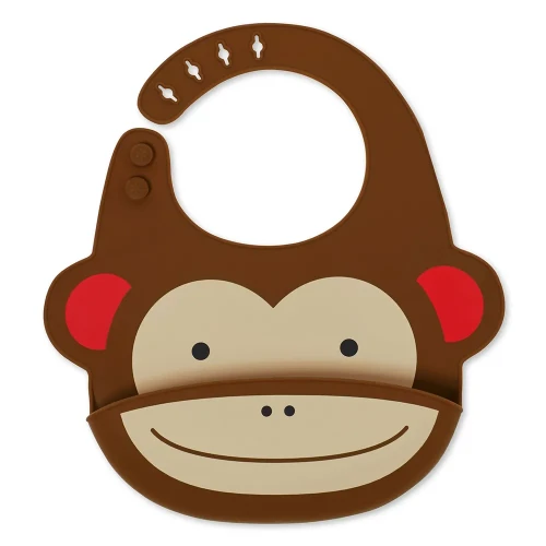 Bavetă din silicon Skip Hop Fold & Go Zoo Monkey cumpăra în Chișinau
