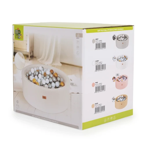 Коврик для детей с шариками Moni Boucle 200 balls Beige, 90x90x30 см купить в Кишиневе