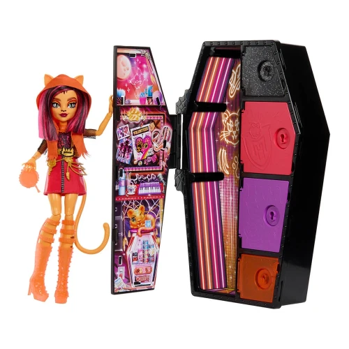 Set de joacă Monster High Skulltimate Secrets Neon Frights, păpușa Toralei Stripe cumpăra în Chișinau