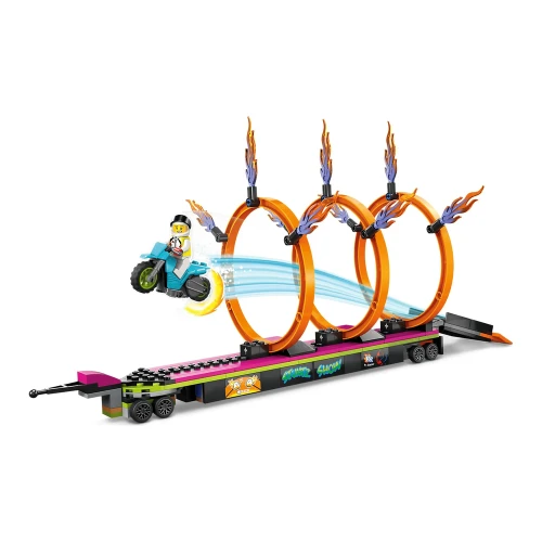 Set construcție Lego City Stunt Truck & Ring of Fire Challenge (Inelele de foc), 479 elemente cumpăra în Chișinau