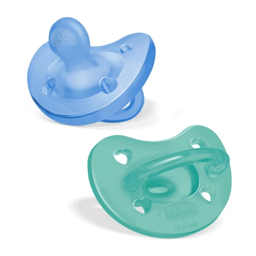 Suzetă ortodontică din silicon Chicco Physio Soft Blue & Green (6-16 luni), 2 buc. cumpăra în Chișinau