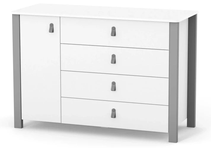 Комод Veres Monaco 1200 Бело-графитовый купить в Кишиневе