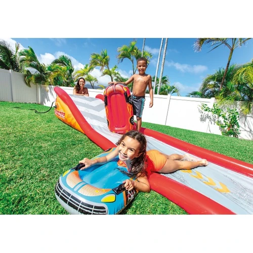 Pistă de apă gonflabilă Intex Racing Fun 57167, 561x119x76 cm, cu 2 plăci-mașinuțe cumpăra în Chișinau
