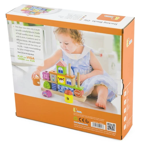 Cuburi Viga Orașul Multicolor, 14 buc. cumpăra în Chișinau