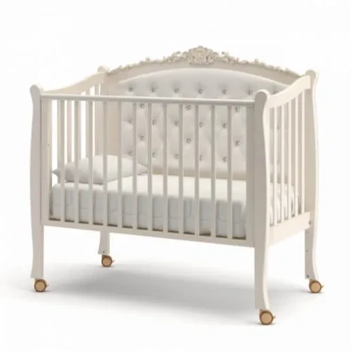 Детская кроватка на колесах Жанетт New Gandylyan ваниль купить в Кишиневе