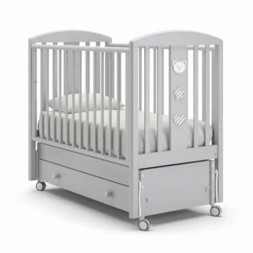 Детская кроватка качалка с ящиком (на колесах) Gandylyan Дени Люкс белая ночь купить в Кишиневе