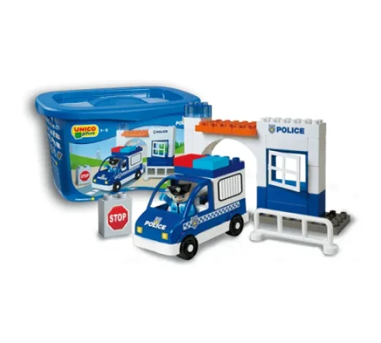 Set construcție Androni Giocattoli UnicoPlus Secția de poliție, 42 elemente cumpăra în Chișinau