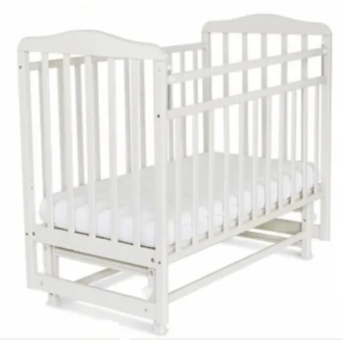 Детская кроватка SKV Митенька Белая на маятнике купить в Кишиневе