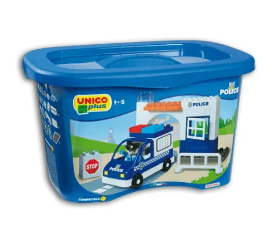 Set construcție Androni Giocattoli UnicoPlus Secția de poliție, 42 elemente cumpăra în Chișinau