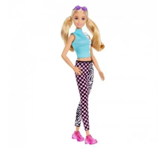 Păpușă Barbie "Fashionista" într-un tricou Malibu și jambiere cumpăra în Chișinau